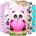 cute panda wallpaper android application logo